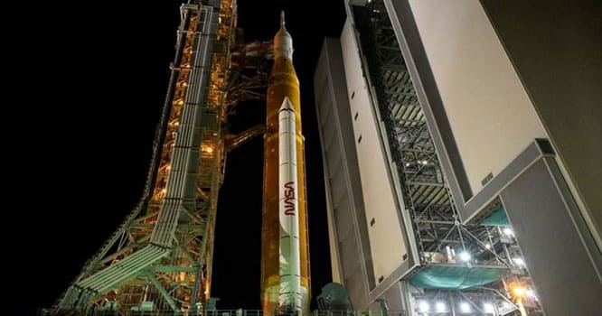 NASA's giant US moon rocket emerges for debut launch