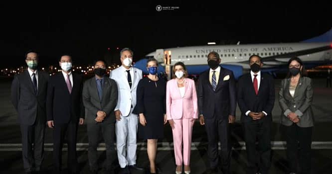 Pelosi lands in Taiwan, defying China threats