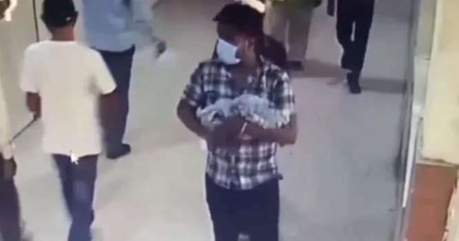 WATCH: Man kidnaps newborn baby from hospital in India