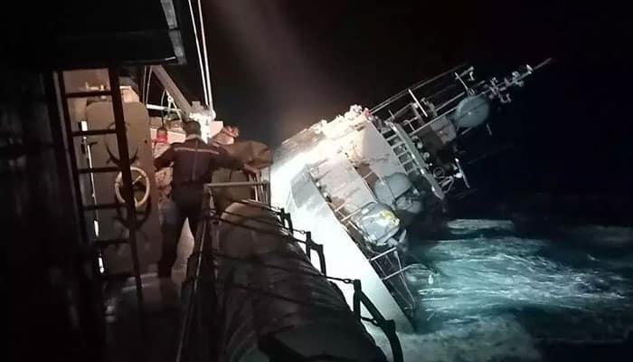 Thai navy hunts for 33 missing marines after warship sinks