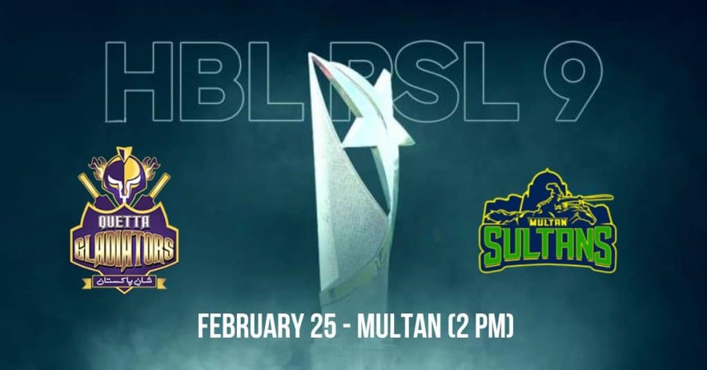 PSL 9 Match Today