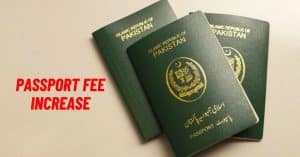 Pakistan passport fee for June