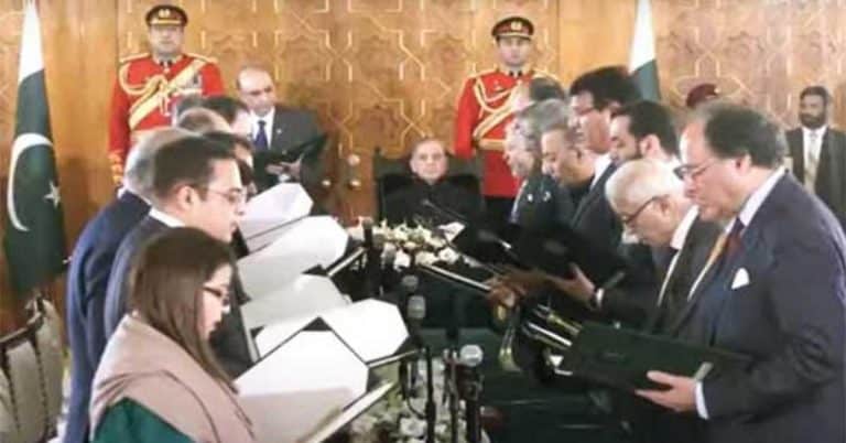 19-member federal cabinet takes oath