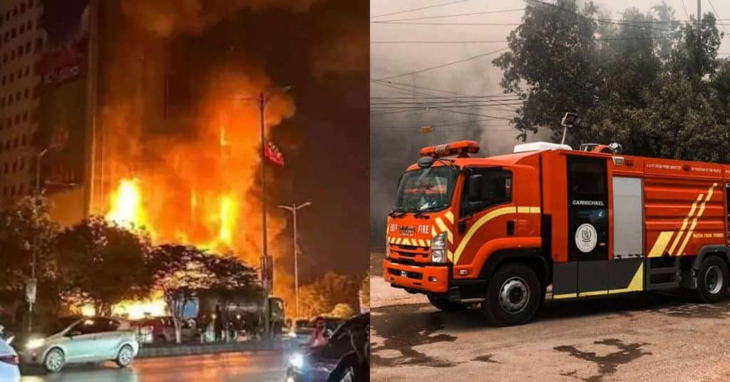 Fire in LPG refilling station Rawalpindi