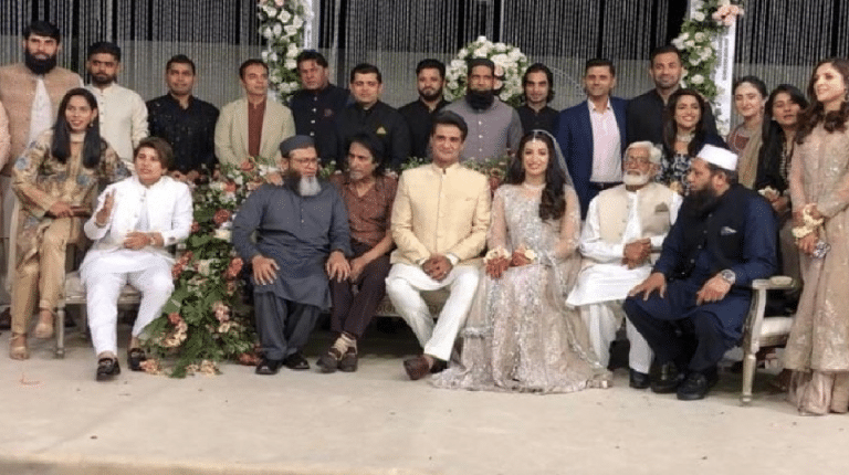 Pakistan cricketers attend Aliya Riaz and Ali Younis Nikkah ceremony