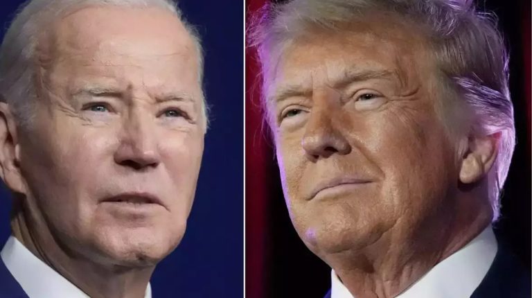 Trump challenges Biden to debate him at New York courthouse
