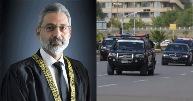 Qazi Faez Isa returns protocol vehicles