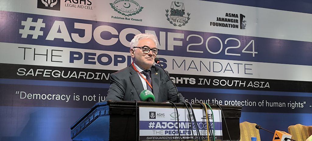 German ambassador’s speech interrupted by pro-Palestinian protester at AJCONF in Lahore
