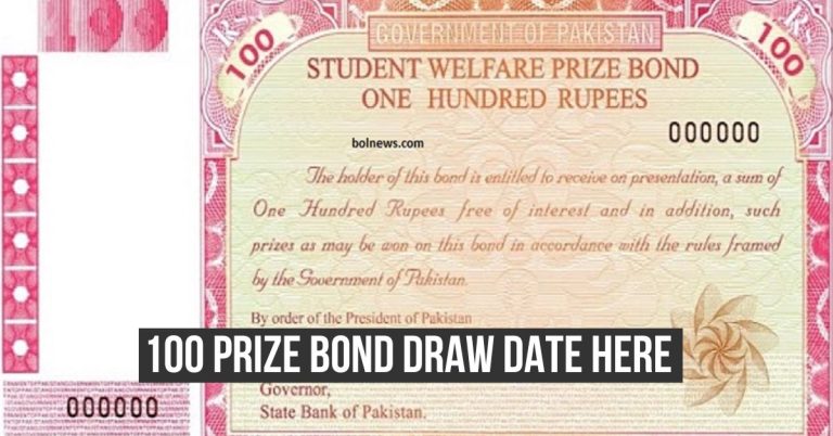 Rs 100 Prize Bond for November 2024