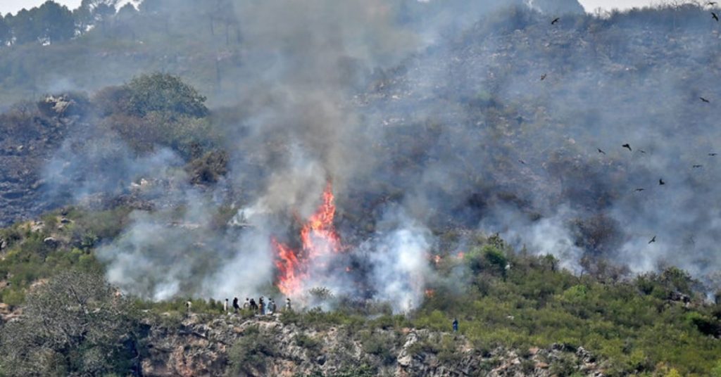 CDA, MCI teams successfully extinguish wild fire in Margalla hills