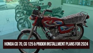 Honda CD 70, CG 125 & Pridor Installment Plans for 2024