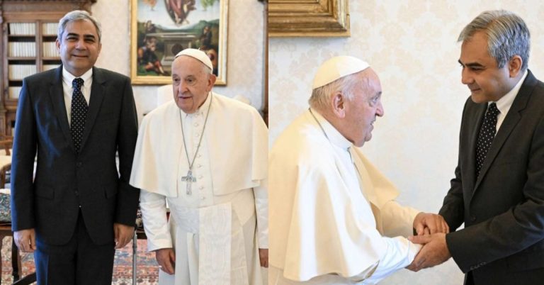 Mohsin Naqvi meets Pope Francis