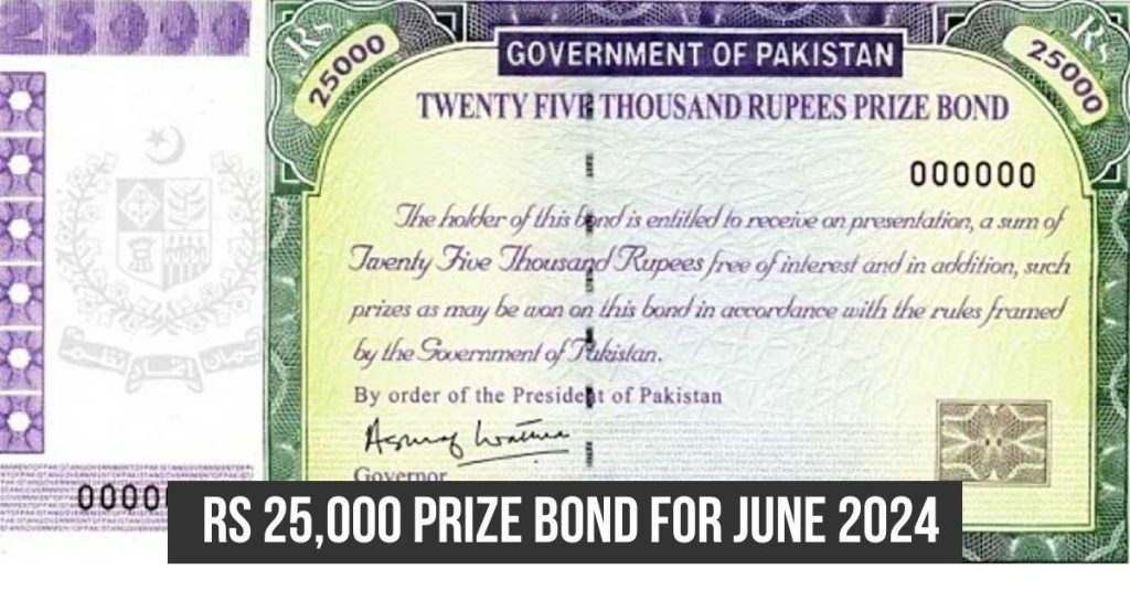 Rs 25000 Prize bond for June