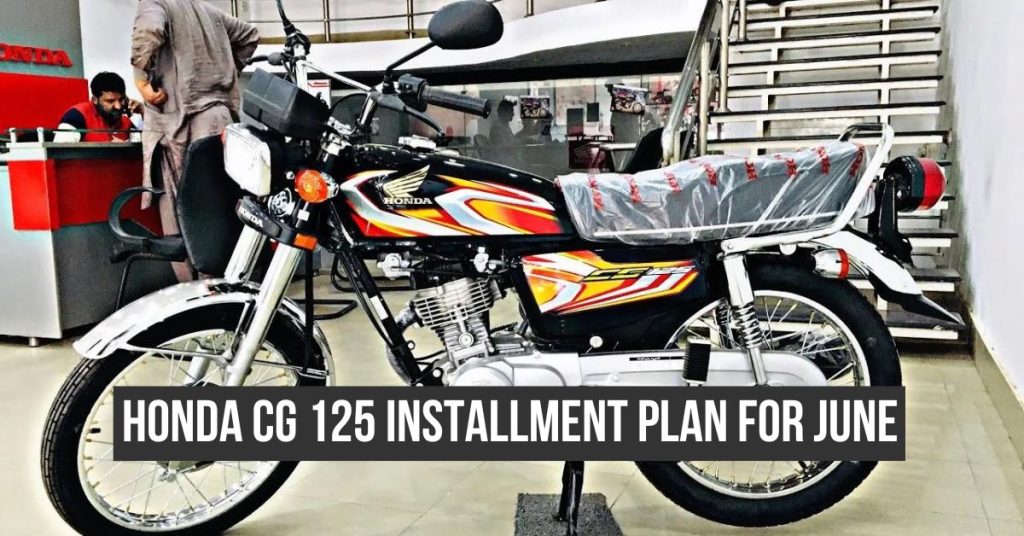 Honda CG 125 installment plan for June 2024
