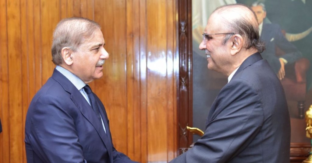 President Zardari, PM Shehbaz discuss in-house change in Azad Kashmir