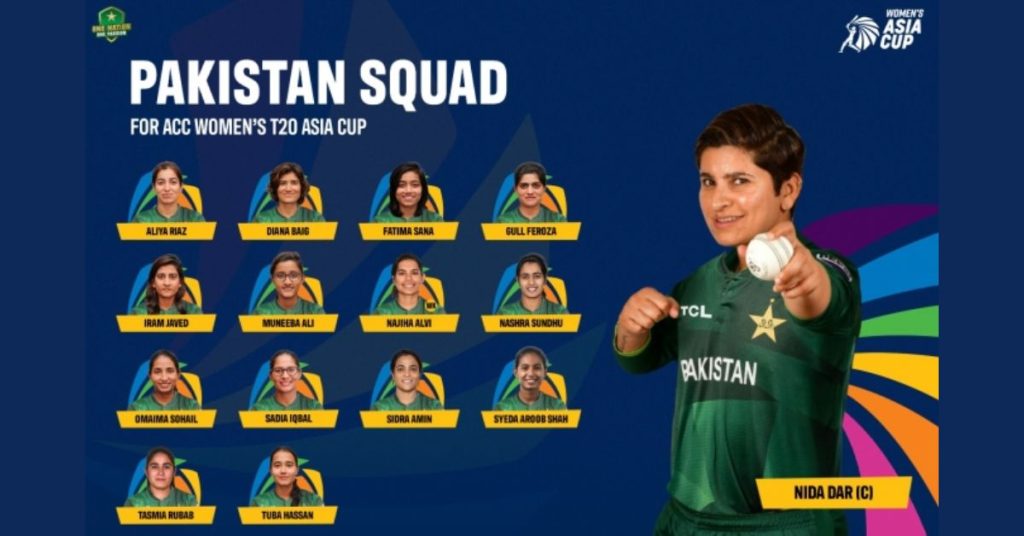 Pakistan women's team squad for Asia Cup