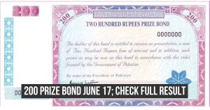 200 prize bond draw result