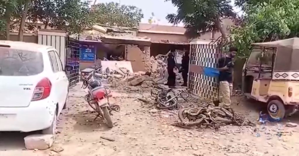 Jamshoro police station grenade
