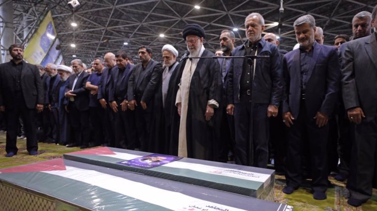Khamenei leads funeral prayers for Haniyeh