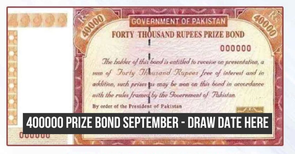 40000 Prize Bond draw date