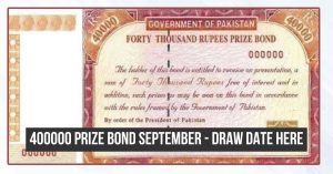40000 Prize Bond draw date
