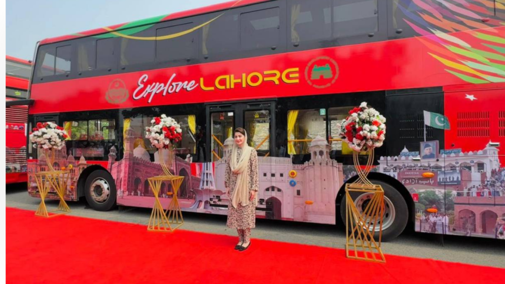 CM Maryam Nawaz launches double decker bus services in Lahore
