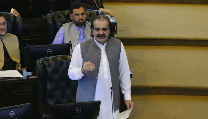 CM KP Ali Amin Gandapur reached Khyber Pakhtunkhwa Assembly in Peshawar