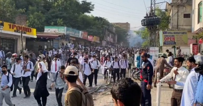 Violent protests Punjab College rape Rawalpindi