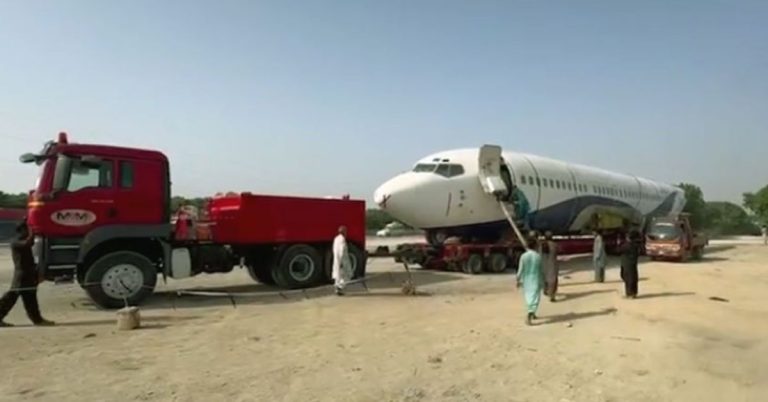 aircraft transported from Karachi to Hyderabad via road