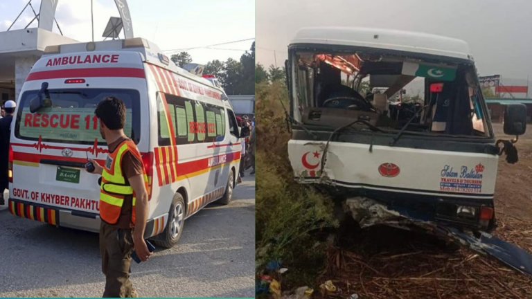 coaster accident near Mansehra