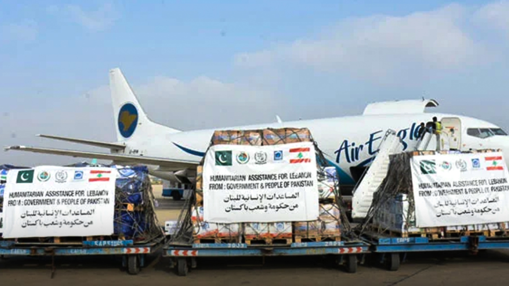 Pakistan sends 17th aid consignment to Lebanon, Gaza