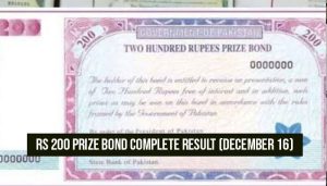 Rs 40000 prize bond December 10: Complete result details, updates