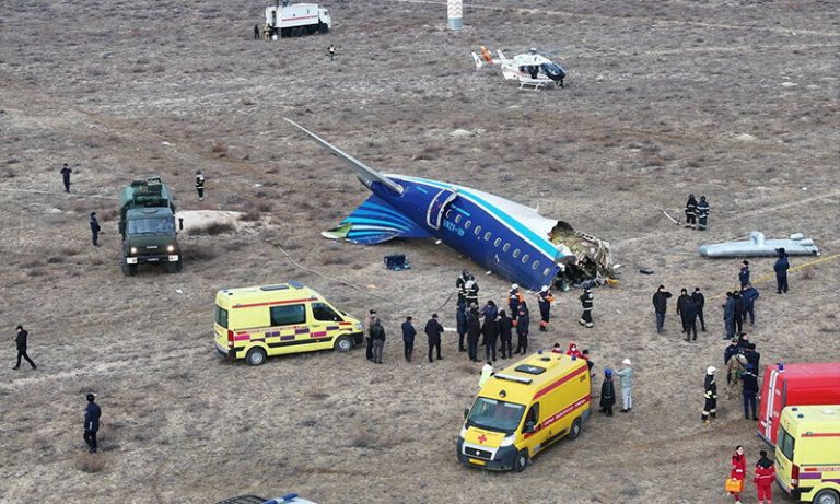 Azerbaijan Airlines plane crashes