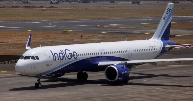 Indian flight landing at Karachi