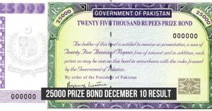 25000 prize bond result details