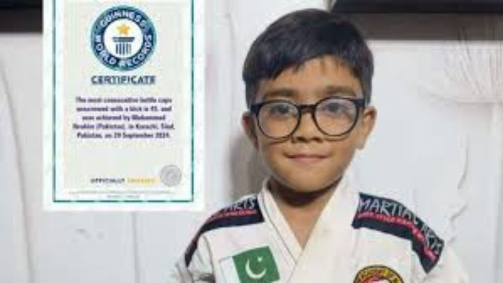 Pakistan's youngest martial arts sensation sets new Guinness World Record