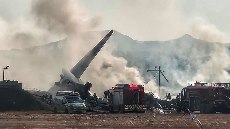 Fiery airliner crash in South Korea leaves 85 dead 2 crew members rescued