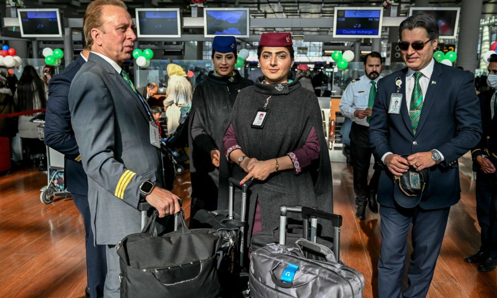 PIA flight Paris
