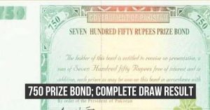 750 prize bond draw result