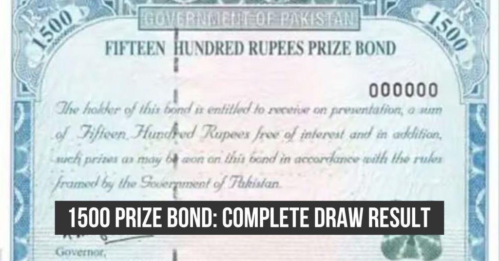 1500 prize bond