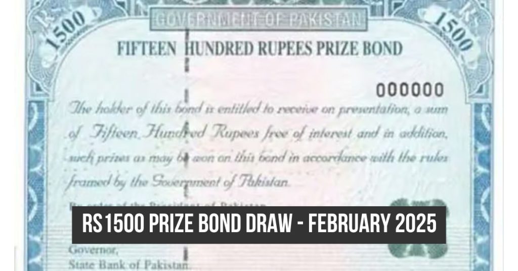 Rs1500 prize bond February