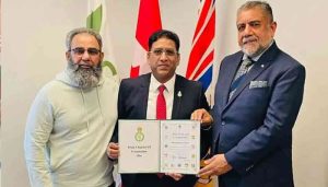 Pakistani realtor Muhammad Ashraf Maitla honored with King Charles III Award in Canada