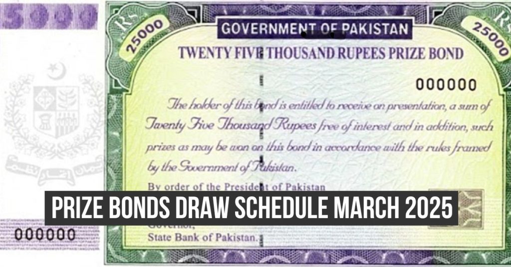 Prize bond draw schedule March
