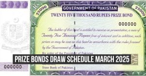 Prize bond draw schedule March