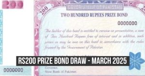 Rs200 prize bond schedule
