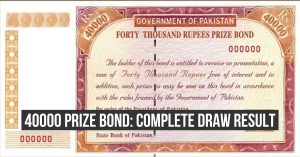 40000 prize bond result