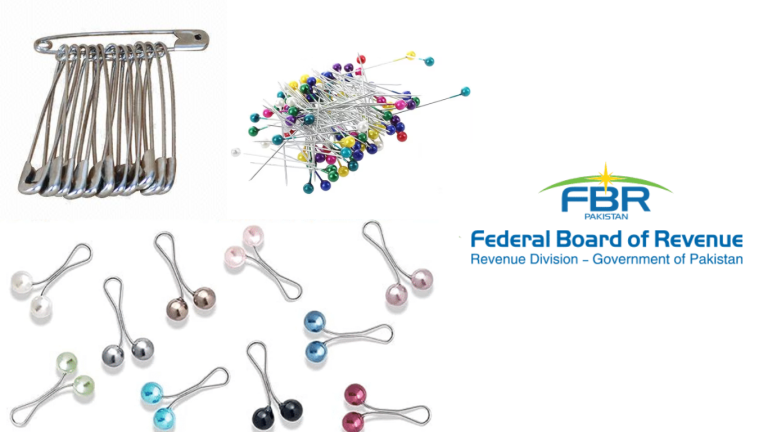 FBR issues new customs values on import of pins from China