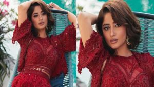 Sajal Aly shares stunning clicks in red outfit, fans shower love