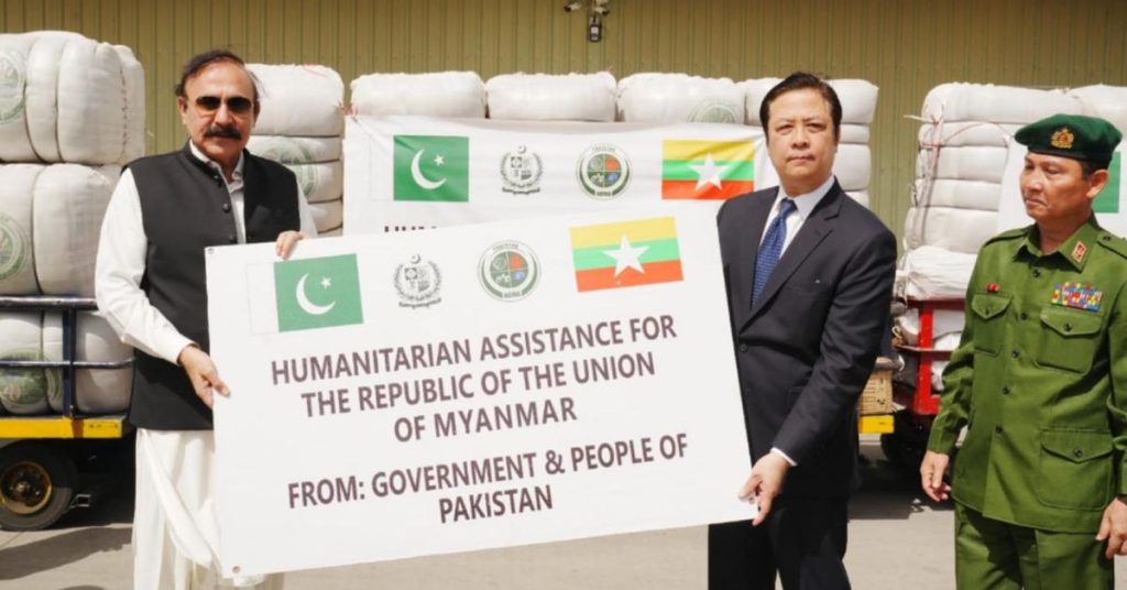 Pakistan aid for quake-hit Myanmar