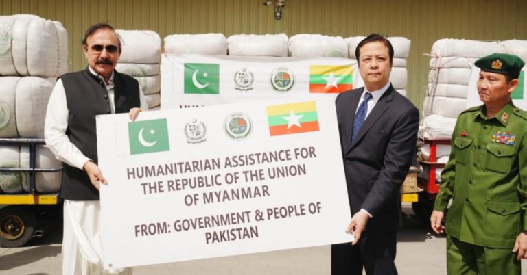 Pakistan aid for quake-hit Myanmar